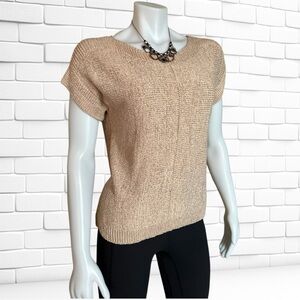 NWT Cable & Gauge Women's Short Sleeve Knit Sweater Size M
